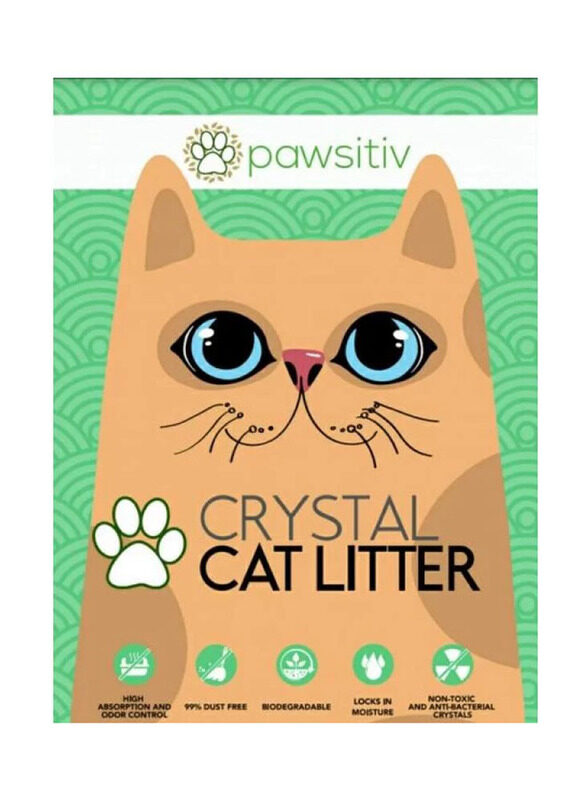 

Pawsitiv Cat Dust Free, Non Toxic, Biodegradable Strawberry Scent Crystal Litter, 16 Liters, Multicolour