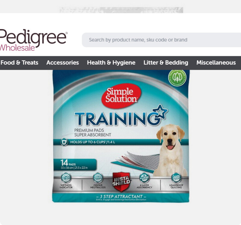 

Simple Solution 55 x 56cm Absorbent Puppy Training Pads, 14 Pieces, Multicolour