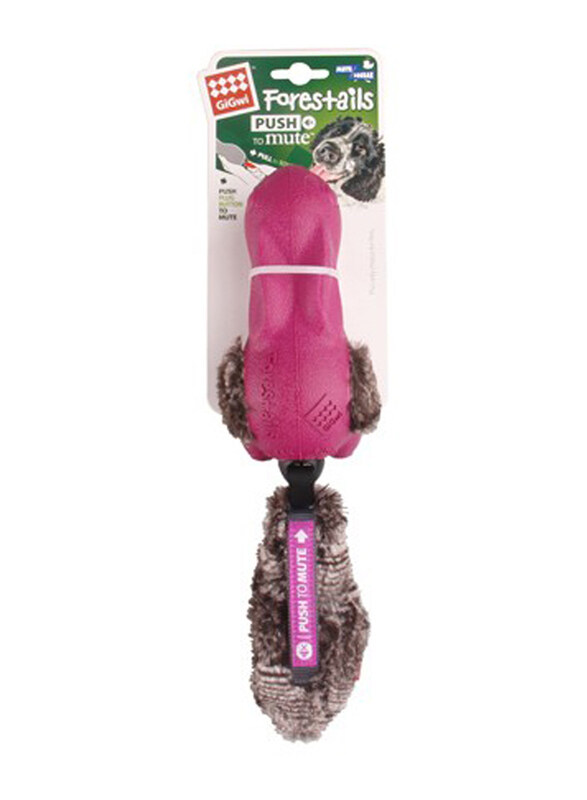 

Gigwi Forestails Squeaky Toy for Dogs, 1 Piece, Pink/Grey