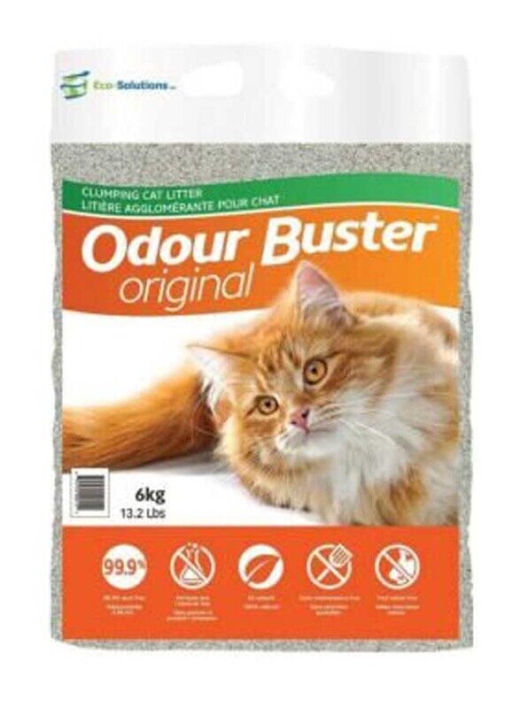 

Odour Buster Cat Perfume Free & Chemical Free Original Clumping Litter, 6 Kg, Multicolour