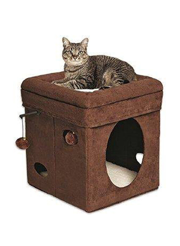 

Midwest Curious Cat Cube, 37 x 37 x 44cm, Brown
