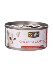 Kit Cat Deboned Chicken & Crabstick Toppers Wet Cat Food, 80g