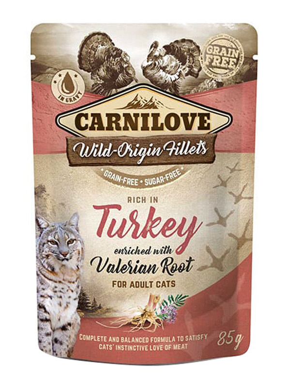 

Carnilove Turkey Enriched With Valerian Root for Adult Cats Wet Food, 24 x 85gm