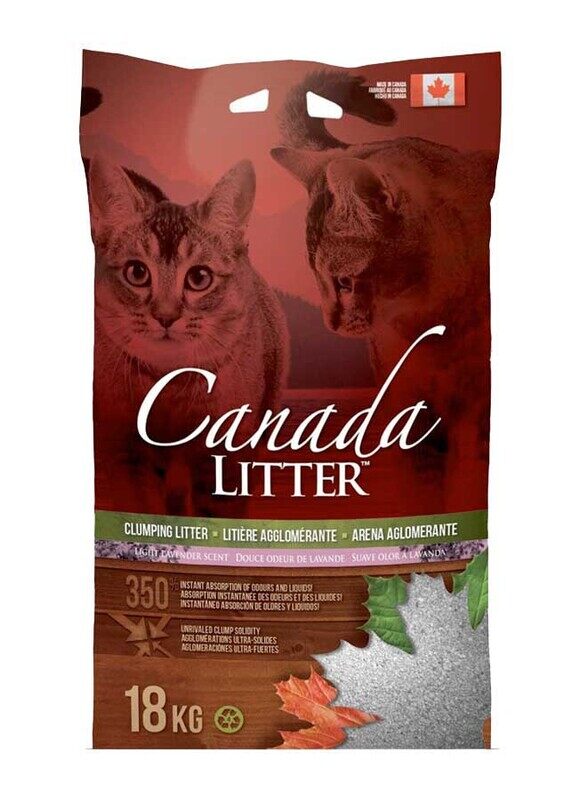 

Canada Litter Cat Lavender Scented Clumping Litter, 18 Kg, Brown