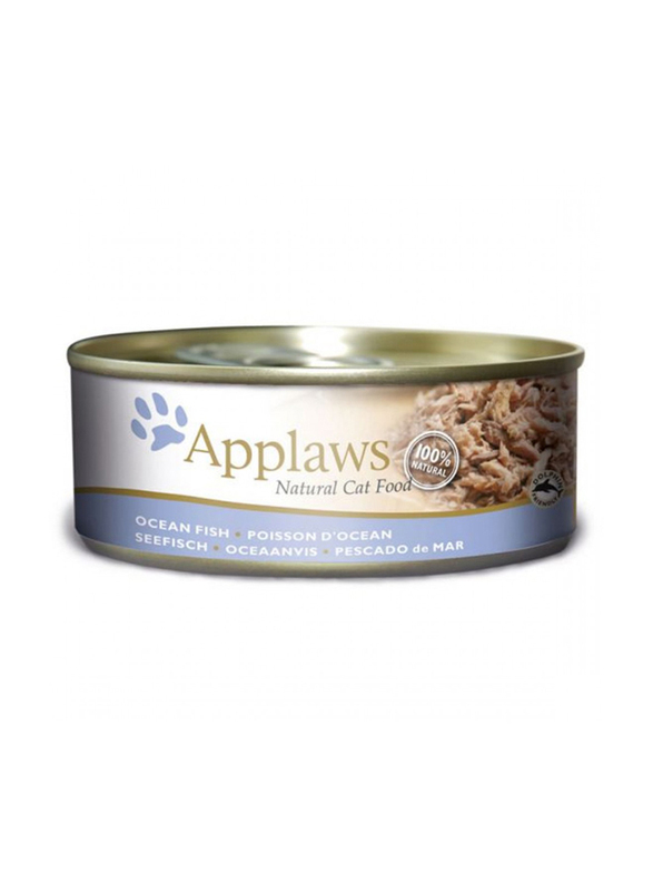 Applaws Natural Cat Food with Ocean Fish Wet Cat Food, 156g