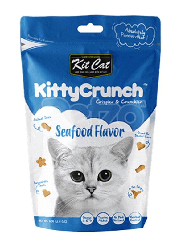 

Kit Cat Kitty Crunch Hairball Control Seafood Flavour Dry Cat Food, 60g