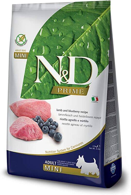 

farmina n&d prime mini adult dog blueberry lamb 2.5kg