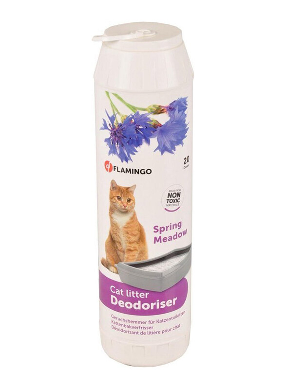 

Flamingo Cat Litter Deodorizer with Spring Meadow Scent, 750g, White