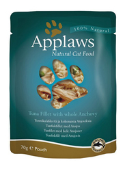 Applaws Natural Tuna Fillet with whole Anchovy Cat Wet Food, 70g