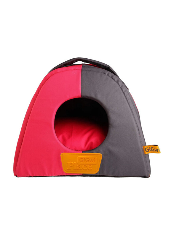 

Gigwi Place Dome Shape Pet Bed, Large, Grey/Pink