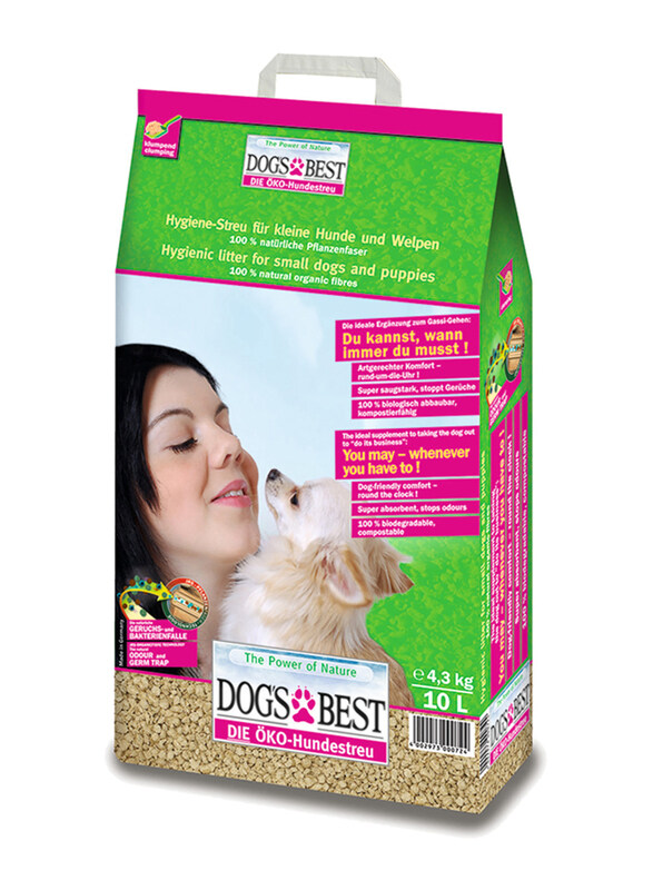 

Dog's Best Organic Clumping Small Dogs & Puppies Litter, 10 Liter, Beige