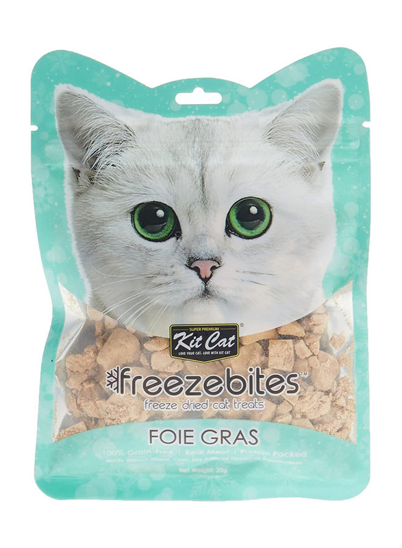 Kit Cat Freeze Bites Treats Foie Gras Duck Liver Dry Cat Food, 20g
