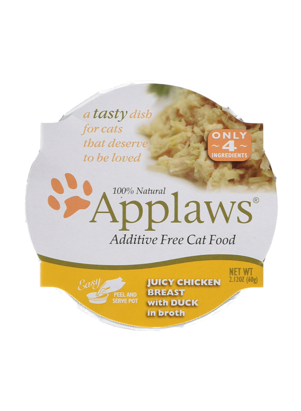 Applaws Juicy Chicken Breast with Duck Cat Wet Food, 60g