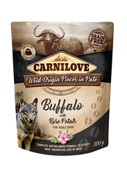 Carnilove Buffalo With Rose Blossom for Adult Dogs Wet Food, 12 x 300gm