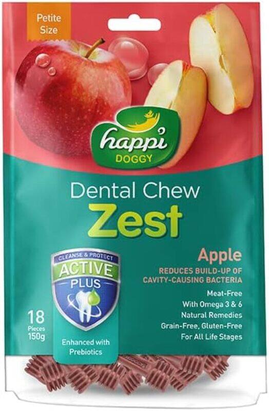 

happi doggy dental chew zest apple 18pcs 150grm