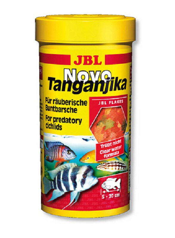 

JBL Novo Tanganjika Flakes Predatory Cichlid Dry Fish Food, 45g