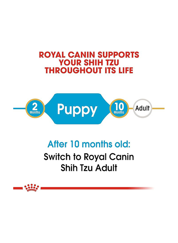 Royal Canin Breed Health Nutrition Shih Tzu Junior Dog Dry Food for Up to 10 Months Dogs, 1.5 Kg