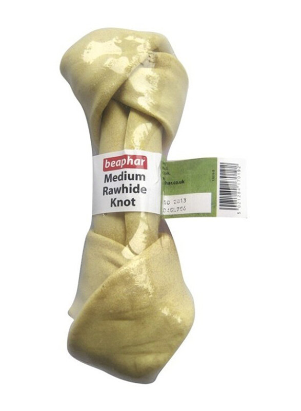 

Beaphar Rawhide Knot Dog Chew Treat, Medium