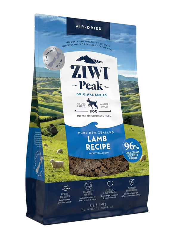 Ziwi Peak Air Dried Free Range Lamb Recipe Dog Dry Food, 4 Kg