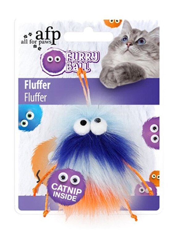 

All for Paws Furry Cat Toy with Catnip, Multicolour