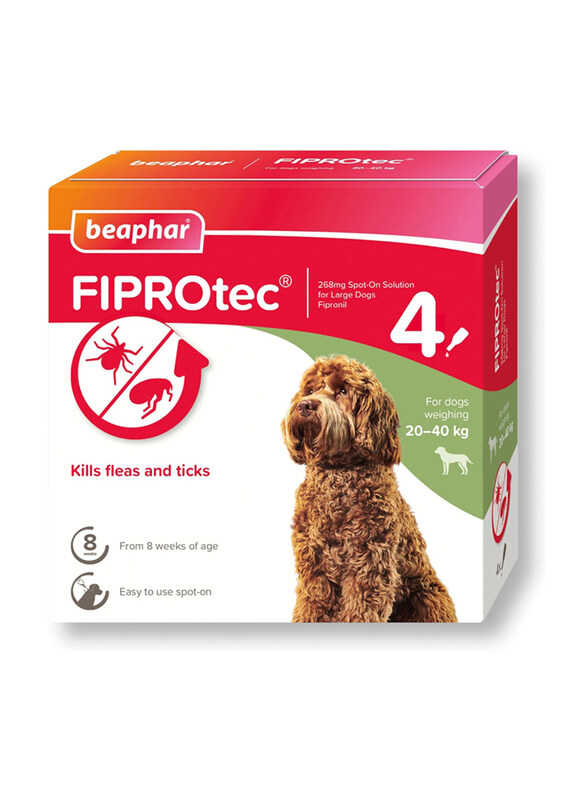 

Beaphar Fiprotec Flea & Tick Spot-On Solution for Large Dogs, 4 Pipette