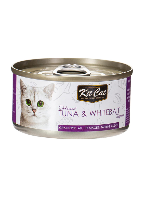 Kit Cat Deboned Tuna & Whitebait Toppers All Life Stages Wet Cat Food, 80g