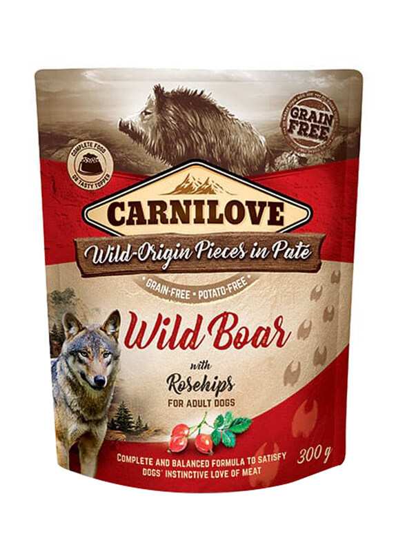 

Carnilove Wild Boar With Rosehip for Adult Dogs Wet Food, 12 x 300gm