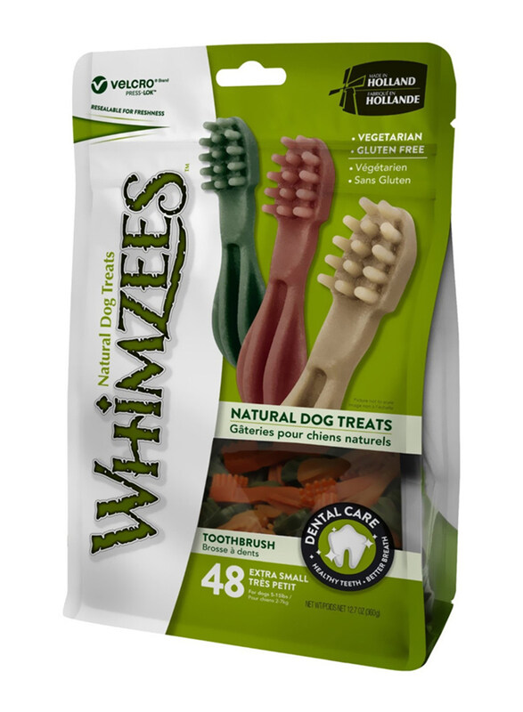 

Whimzees Natural Dental Toothbrush Dry Dog Treats, 360g