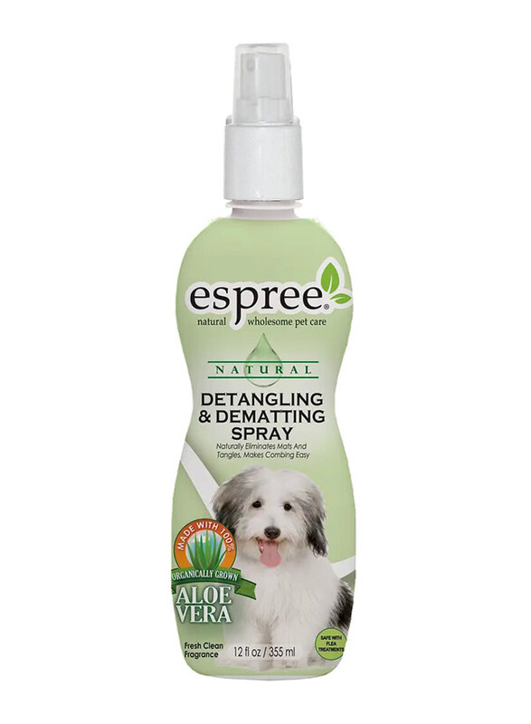

Espree Natural Detangling & Dematting Dog Spray with Aloe Vera, 12oz, Green