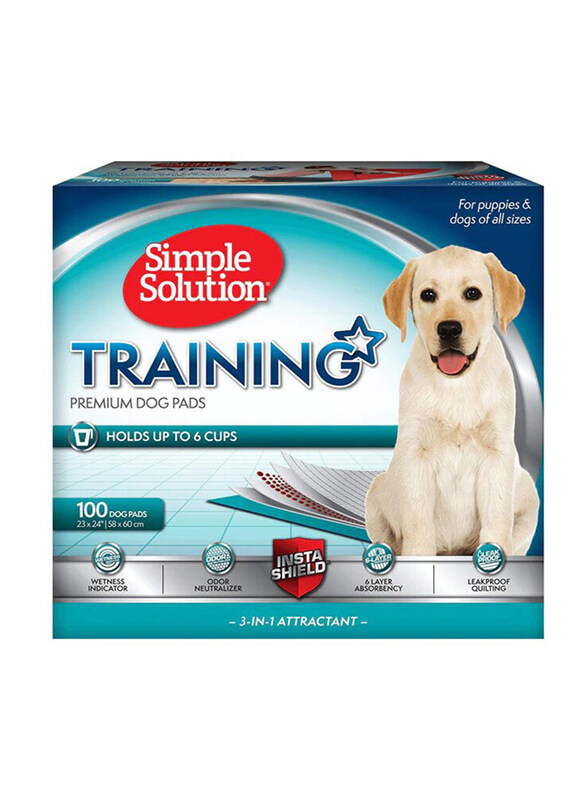 

Simple Solution Absorbent Puppy Training Pads, 100 Pieces, Multicolour