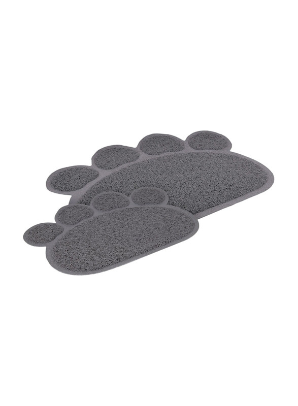 

Flamingo Cat Litter Tray Mat, Grey