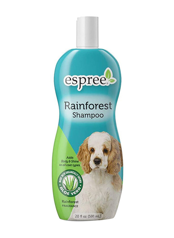 

Espree Natural Organic Nature Scented Rainforest Dog Shampoo with Aloe Vera, 20oz, Blue