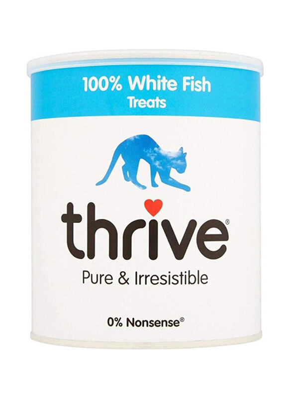 

Thrive Pure & Irresistible 100% White Fish Dry Cat Treats, 110g