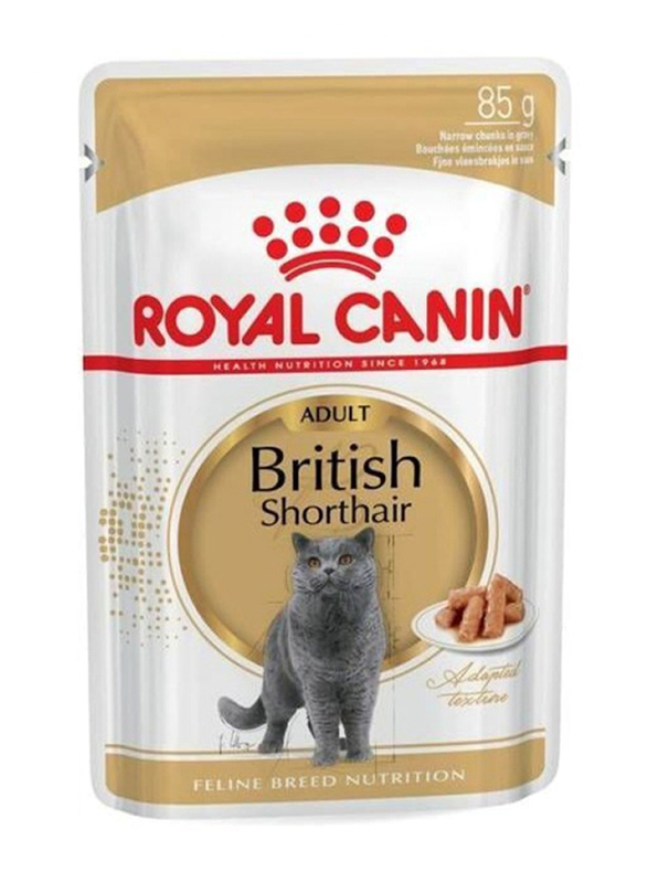 Royal Canin Feline Breed Nutrition British Short Hair Adult Wet Cat Food, 85g