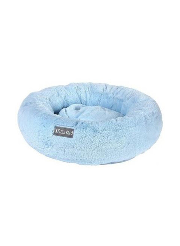 

Fuzzyard 47x17cm Machine Washable Blue Pet Bed with Removable Cushion, Small, Blue