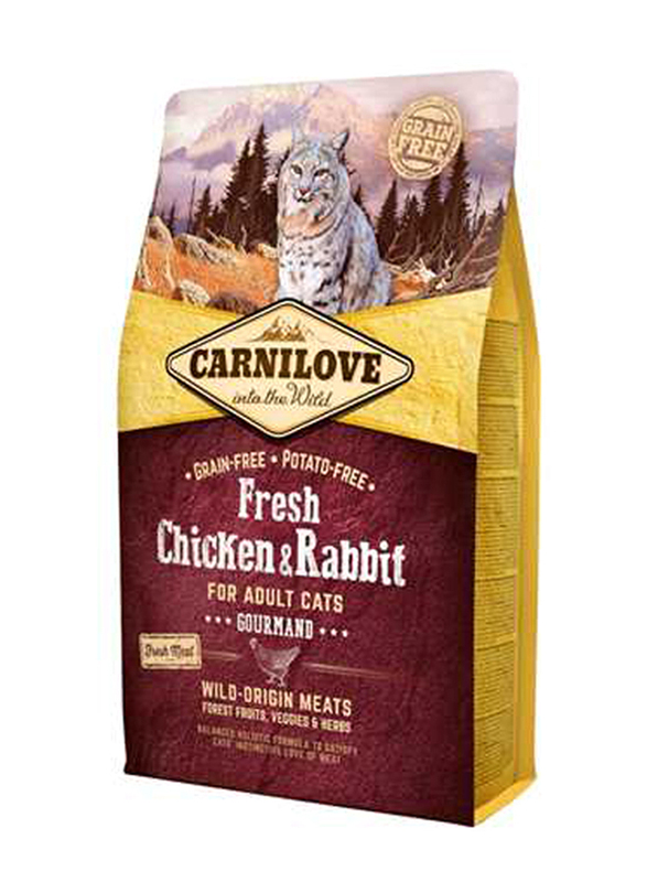 Carnilove Fresh Chicken & Rabbit for Adult Cats Dry Food, 2 Kg