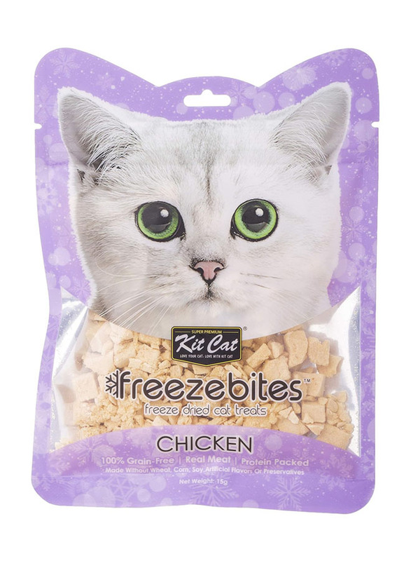 Kit Cat Freeze Bites Treats with Chicken Dry Cat Food, 15g