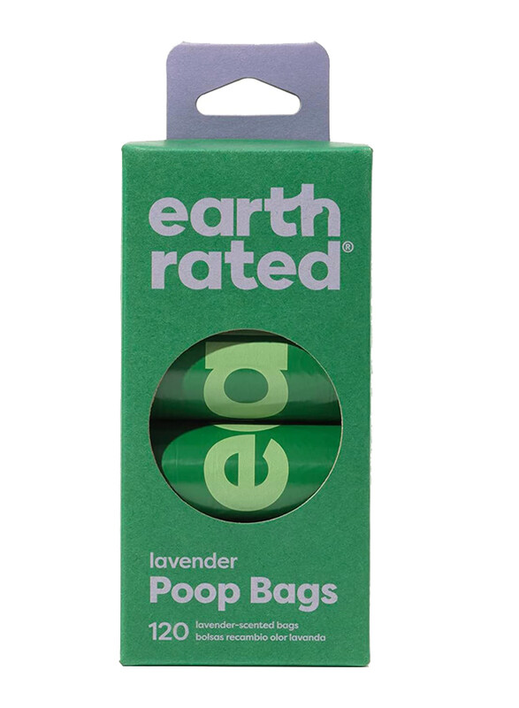 

Earthrated Lavender Scent Poop Bags Dispenser, 8 Rolls, Green