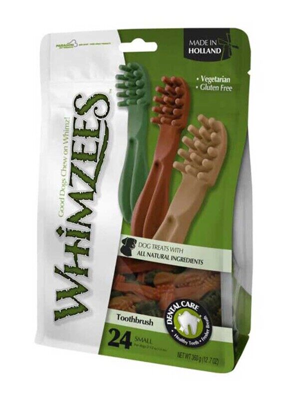 

Whimzees Natural Daily Dental Small Toothbrush Dry Dog Food, 24 Pieces