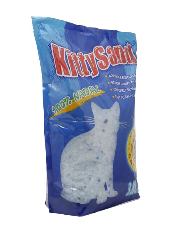 

Kitty Sand Crystal Natural Cat Litter, 3.8 Liter, Blue