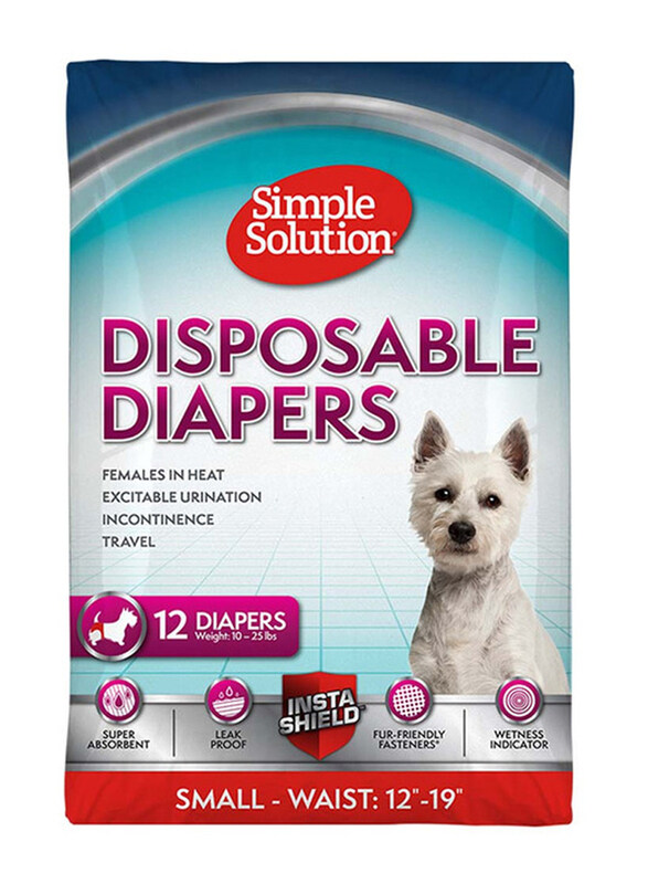 

Simple Solution Small Dog Diapers, 12 Piece, 38-48cm, White