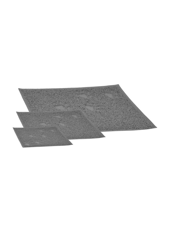 

Flamingo Cat Litter Tray Mat, 40x30cm, Grey