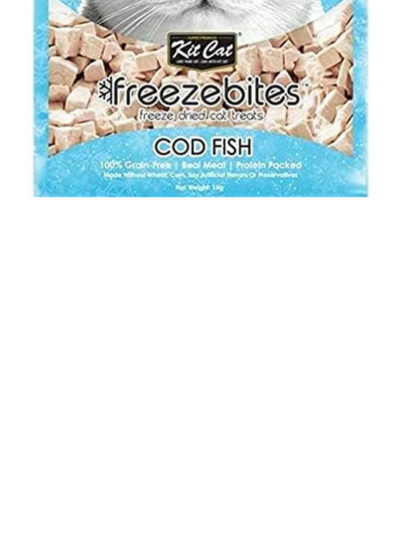 Kit Cat Freeze Bites Treats with Cod Fish Dry Cat Food, 15g