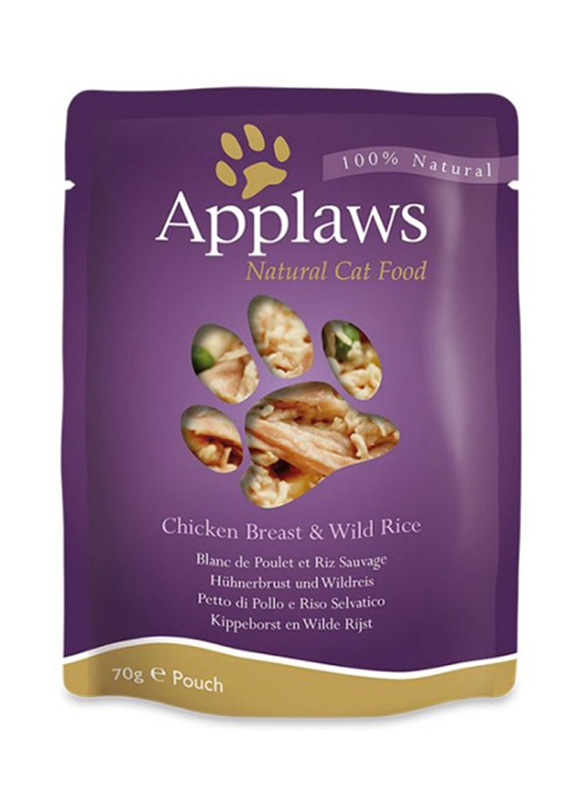 Applaws Chicken Breast with Wild Rice Wet Cat Food, 70g