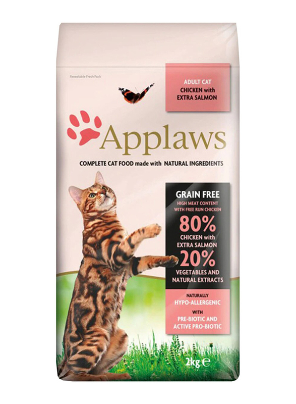 Applaws Chicken & Extra Salmon Adult Cat Dry Food, 2 Kg