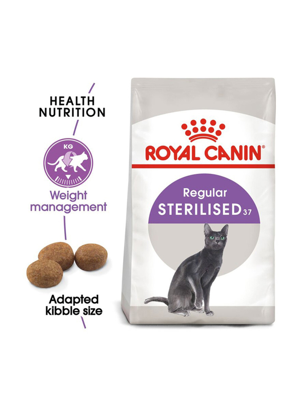 Royal Canin Feline Health Nutrition Sterilised 37 for 1-10 Yrs Neutered Adult Cats Dry Food, 2 Kg