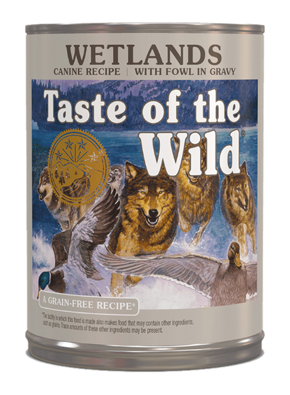 Taste of the Wild Wetlands Wet Dog Food with Fowl in Gravy, 390g