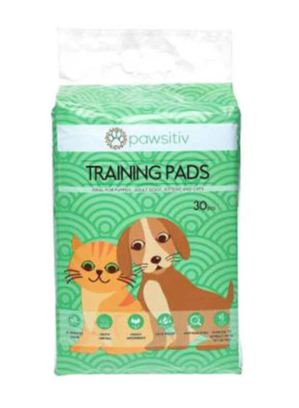 

Pawsitiv Multifunctional Scented Training Pads for Cats & Dogs, 30 Pieces, Green