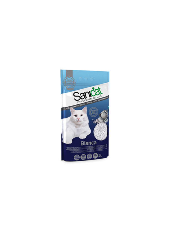 

Sanicat Professional Pet Love Bianca Clumping Cat Litter, 5 Litter, Multicolour