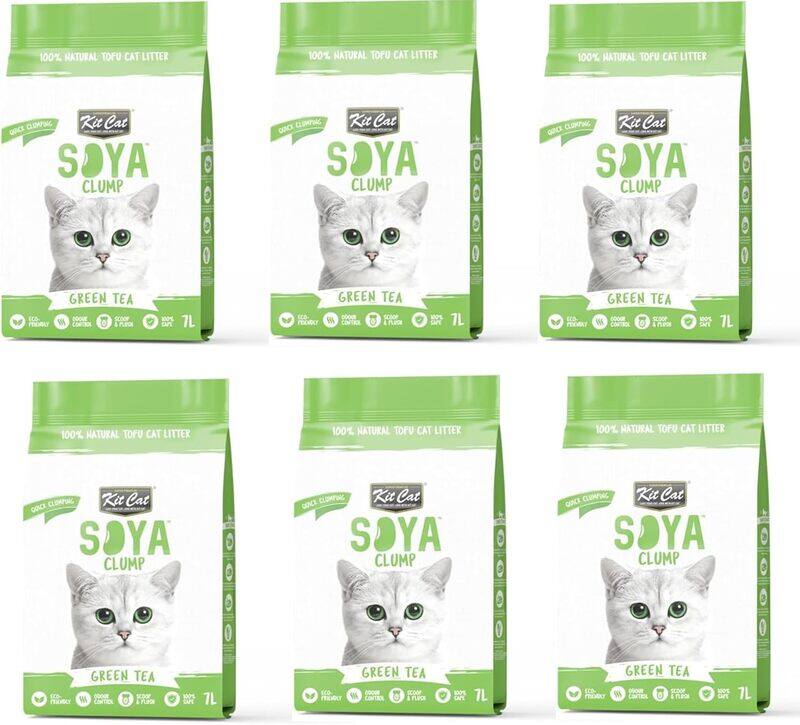 

Kit Cat kitcat soya clumping cat litter green tea 7L X 6PCS